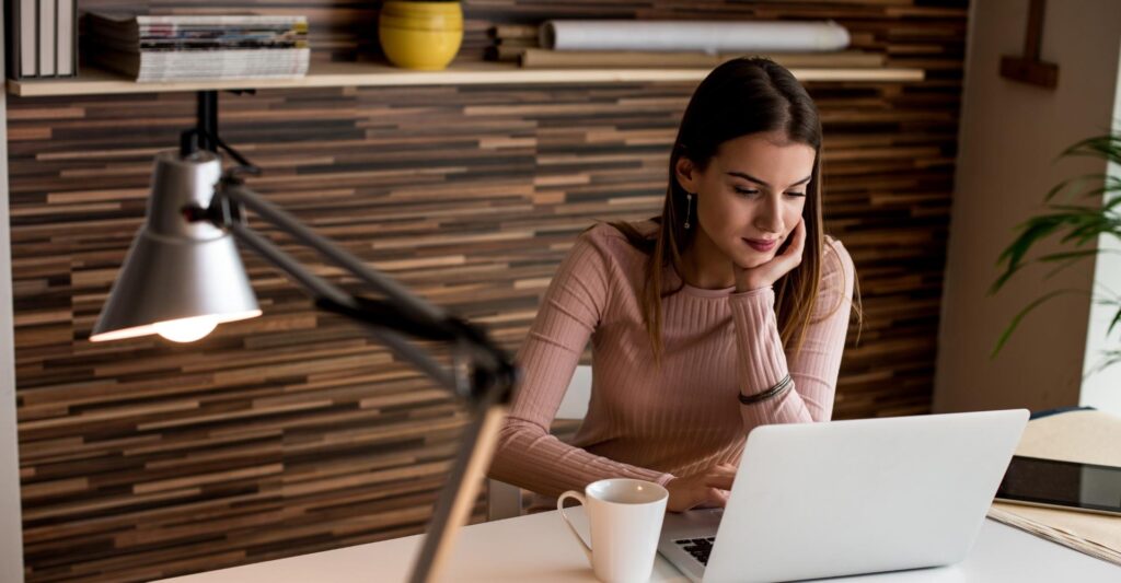 Woman Learning Online