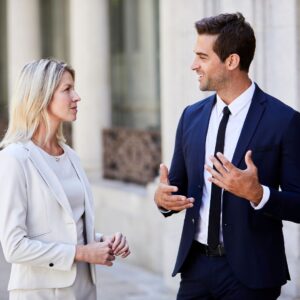 people communicating