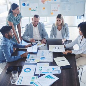 diverse team members collaborating