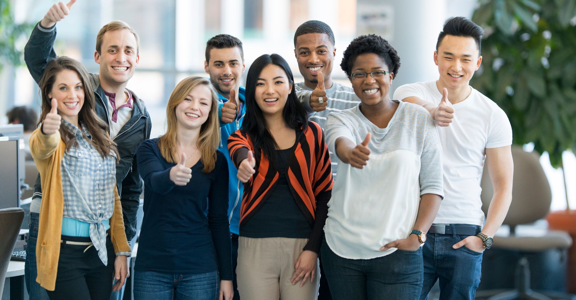 smiling college students