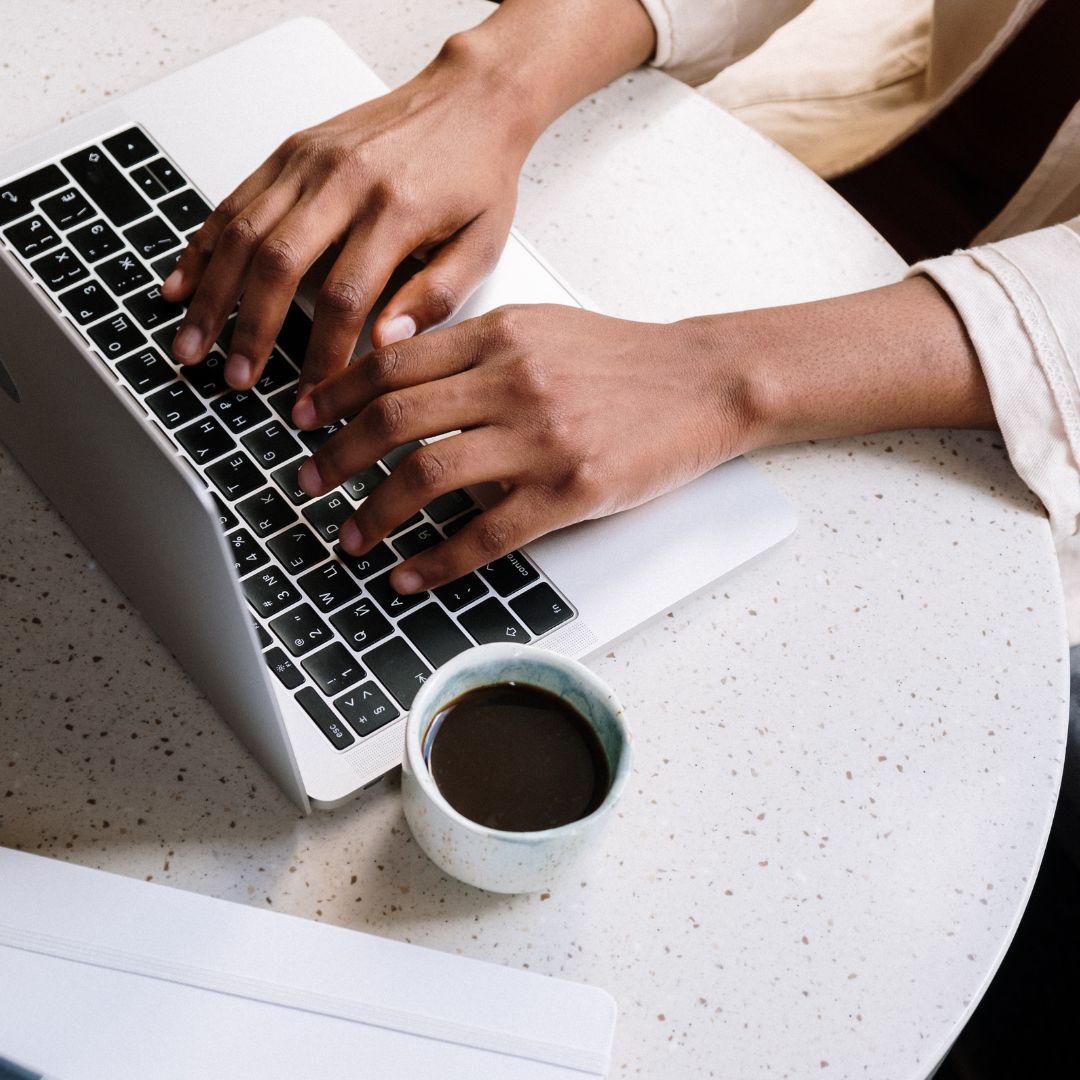 Person using laptop
