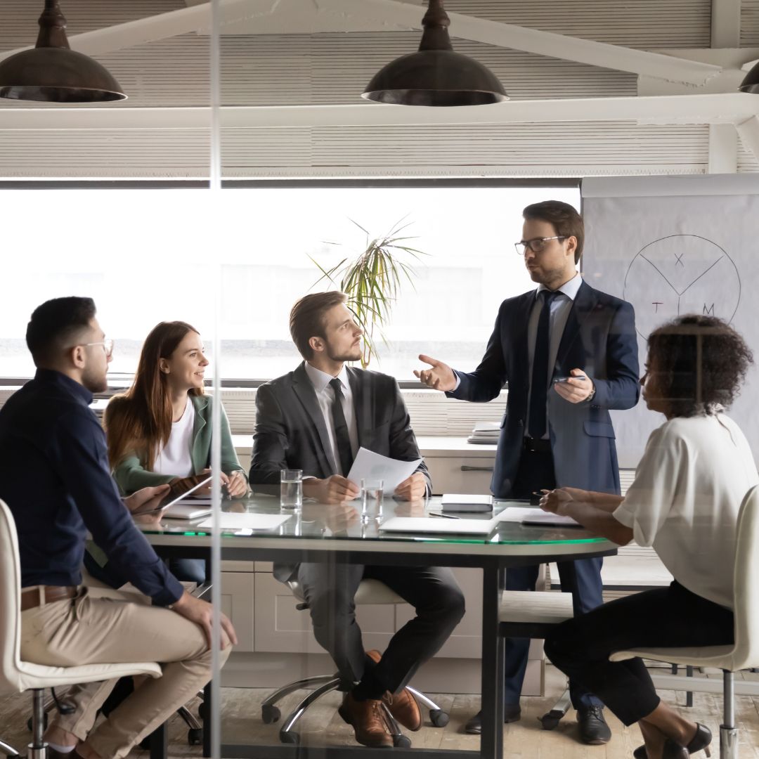 Work colleagues in a meeting