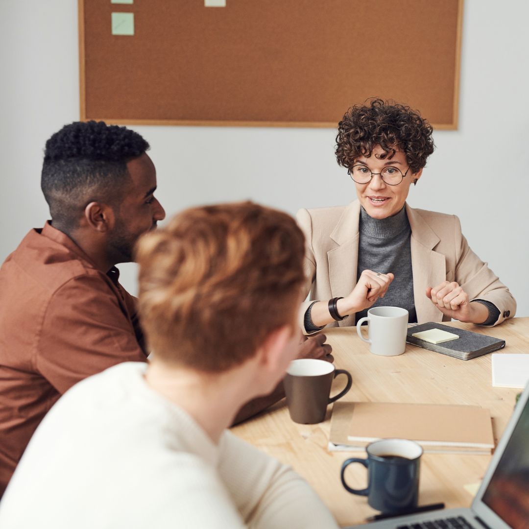Work colleagues in a meeting