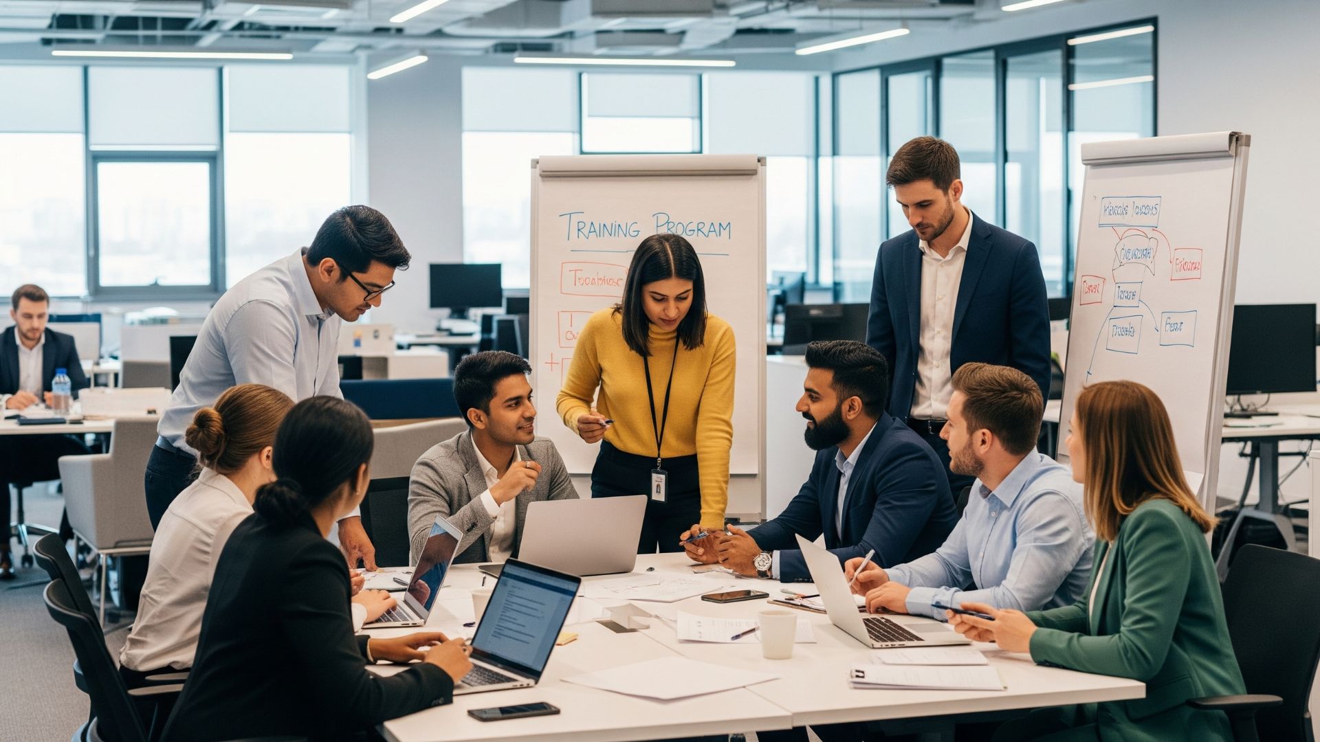 Team of employees.